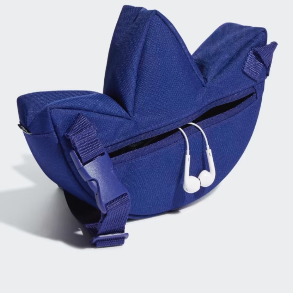 Adidas Trefoil Sling Garden Flower Blooming Indigo Blue Gerbera Freesia Bag - Picture 4 of 12